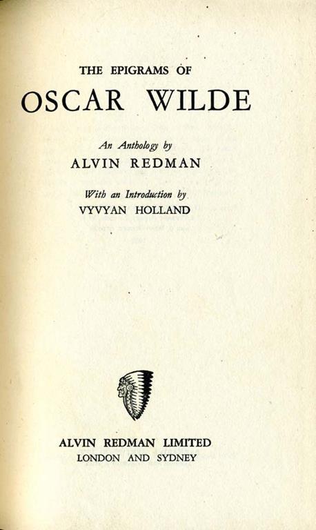 The Epigrams of Oscar Wilde - copertina