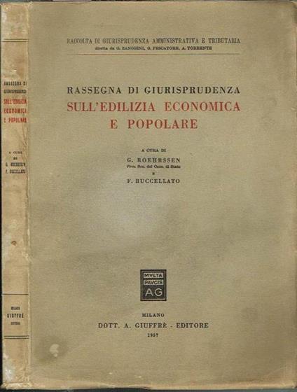 Rassegna di giurisprudenza sull'edilizia economica e popolare - copertina