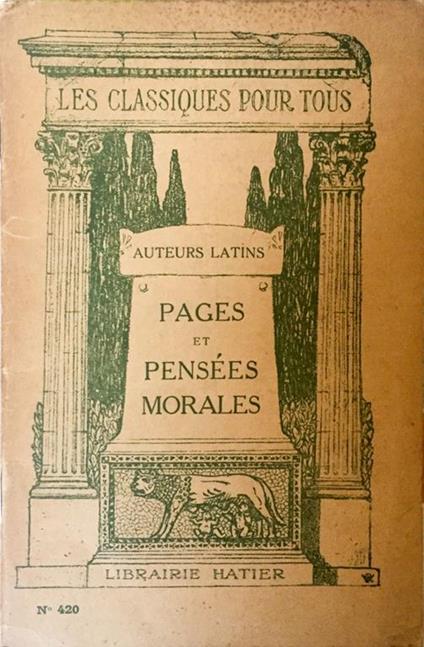 Pages et pensées morales extraites des auteurs latins - copertina