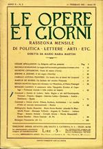 Le Opere e I Giorni. Rassegna mensile di politica lettere arti etc