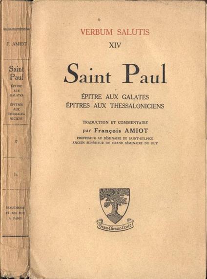 Saint Paul. Epitre aux Galates. Epitres aux Thessaloniciens - copertina