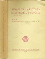 Annali della Facoltà di Lettere e Filosofia X (1972-1973). Studi