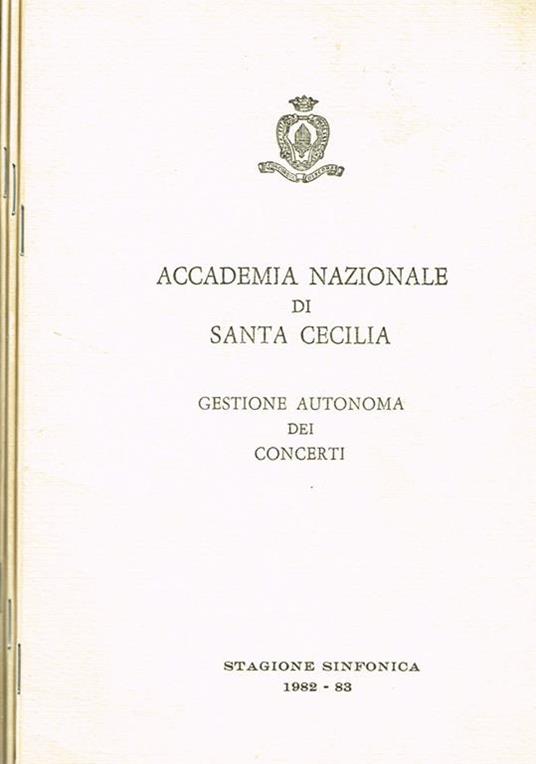 Stagione sinfonica 1982-83. Gestione autonoma dei concerti - copertina