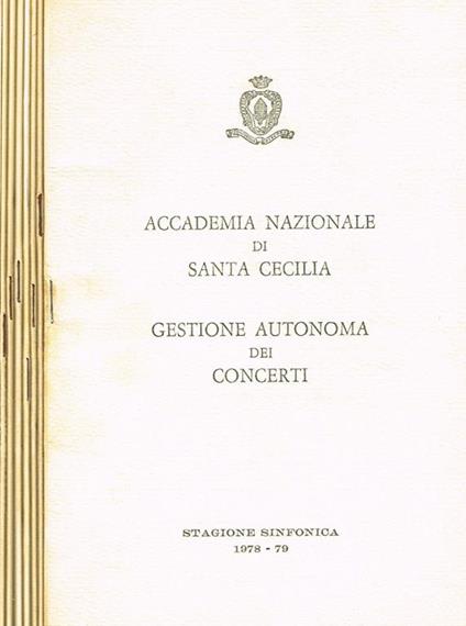 Stagione sinfonica e musica da camera 1978 79. Gestione autonoma dei concerti - copertina