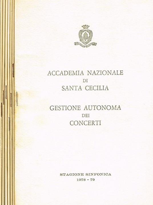 Stagione sinfonica e musica da camera 1978 79. Gestione autonoma dei concerti - copertina
