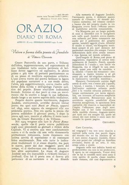 Orazio Diario Di Roma Anno Vi N.2/3 6 - copertina