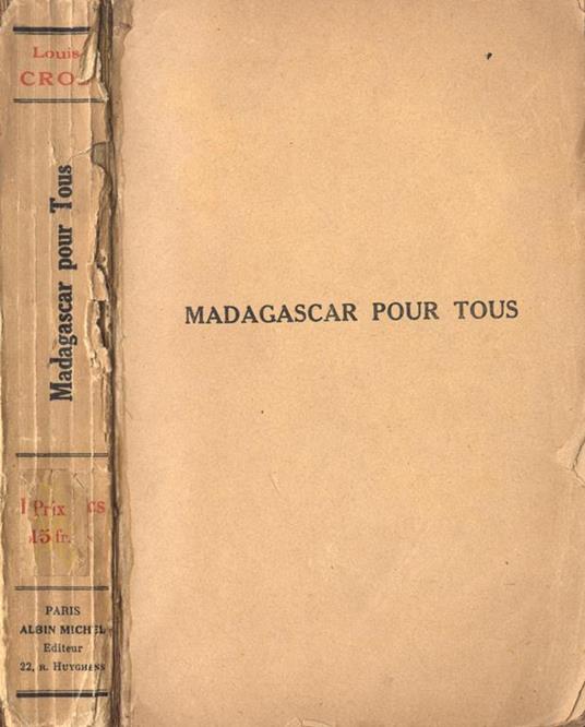 Madagascar pour tous - Louis Cros - copertina