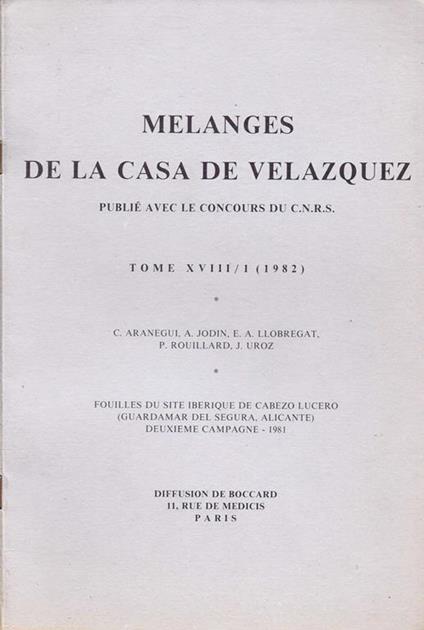 Melganges de la Cada de Velazquez (Tome XVIII/1) - copertina