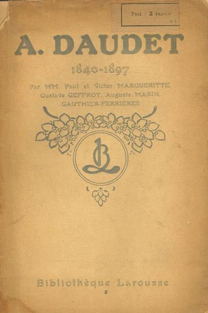 A.Daudet 1840-1897 - copertina