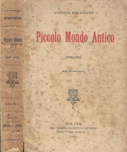 Piccolo Mondo Antico - Antonio Fogazzaro - copertina