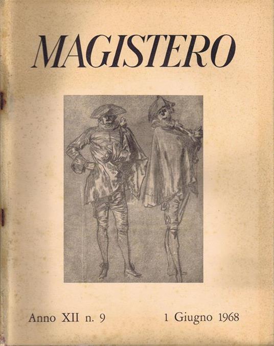 Magistero. Anno XII n. 9. 1 Giugno 1968 - copertina