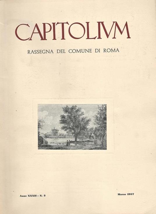 Capitolium N. 3. Rassegna del Comune di Roma - copertina