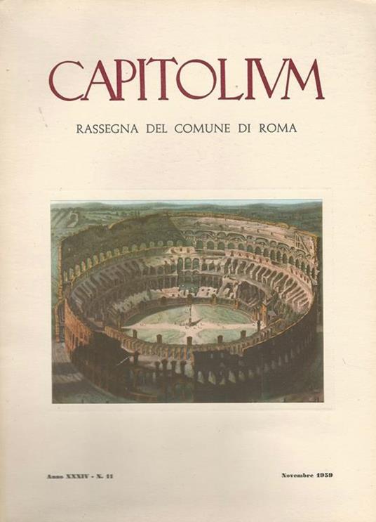 Capitolium. Rassegna del Comune di Roma - copertina
