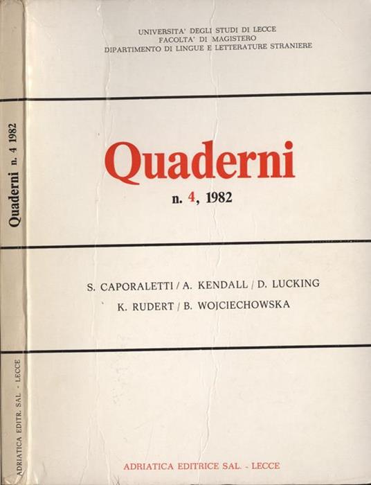 Quaderni n. 4 - copertina