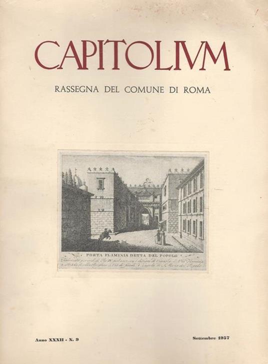 Capitolium. Rassegna del Comune di Roma - copertina
