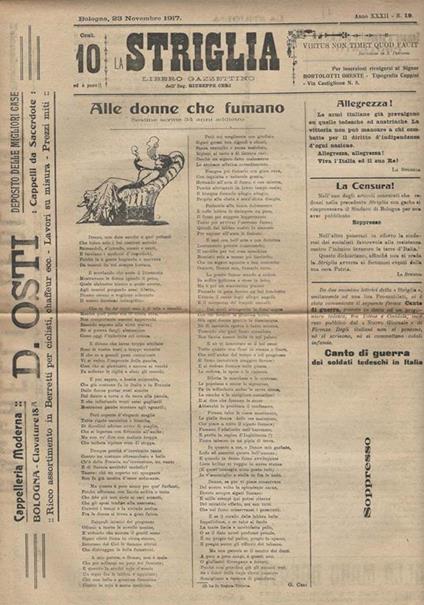 La Striglia N. 19. Libero Gazzettino dell' Ing. Giuseppe Ceri - copertina