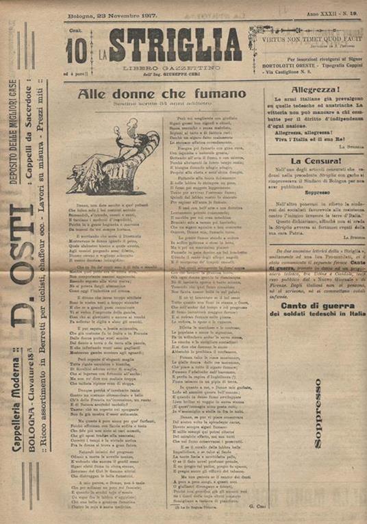 La Striglia N. 19. Libero Gazzettino dell' Ing. Giuseppe Ceri - copertina