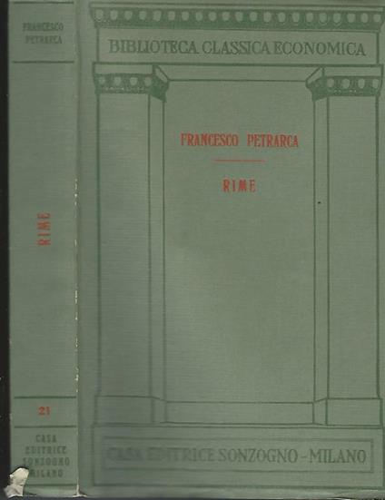 Rime - Francesco Petrarca - copertina
