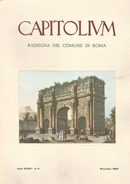 Capitolium N. 9. Rassegna del Comune di Roma - copertina