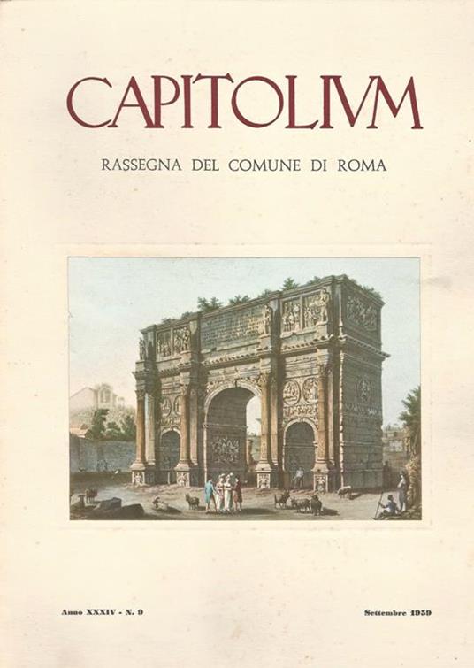 Capitolium N. 9. Rassegna del Comune di Roma - copertina