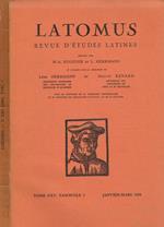 Latomus Tome Xxv Fasc.I. Revue D'Etudes Latines