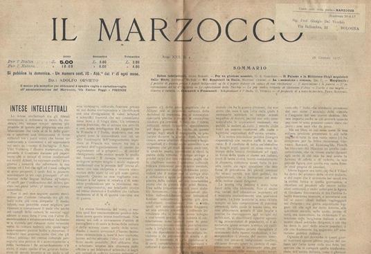 Il Marzocco N. 4 - copertina