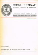 Considerazioni Sulla Natura Del Discorso Antico. Estratto Da Studi Urbinati Anno Xlix Nuova Serie B N. 2