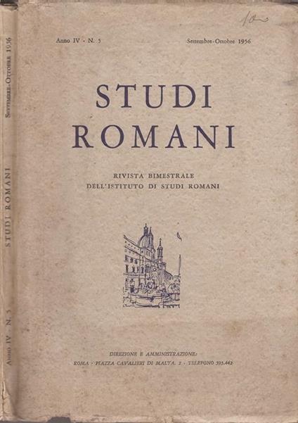 Studi romani - copertina
