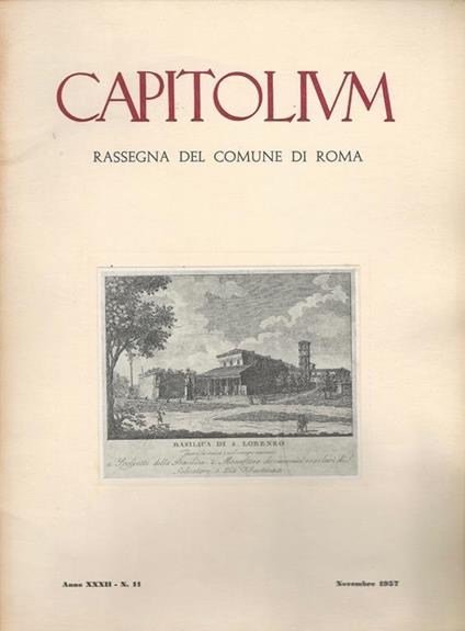 Capitolium. Rassegna del Comune di Roma - copertina