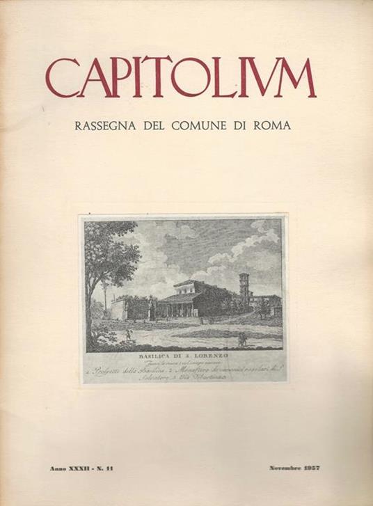 Capitolium. Rassegna del Comune di Roma - copertina