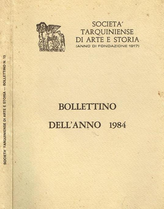 Bollettino Dell'Anno 1984 - copertina