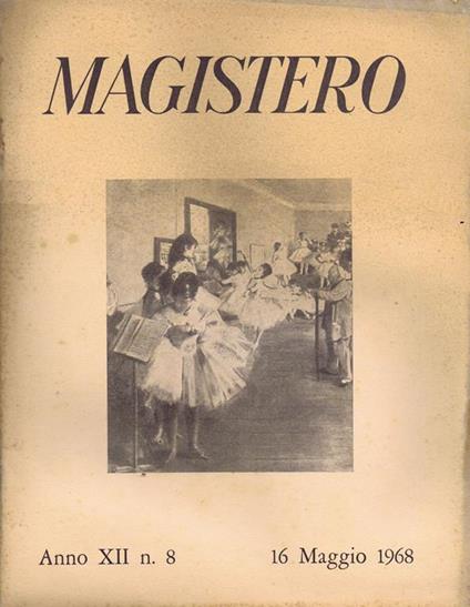 Magistero Anno XII N. 8. 16 Maggio 1968 - copertina