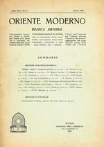 Oriente Moderno Anno Xlv N.3. Rivista Mensile