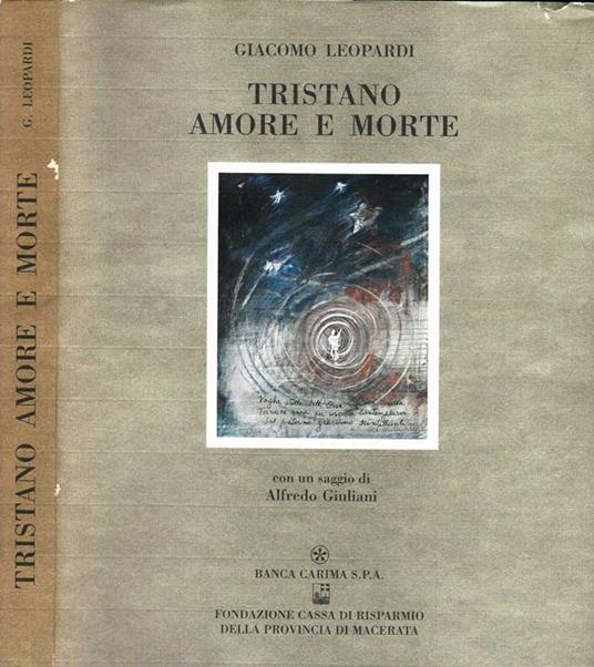 Tristano Amore E Morte - Giacomo Leopardi - copertina