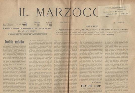 Il Marzocco N. 6 - copertina