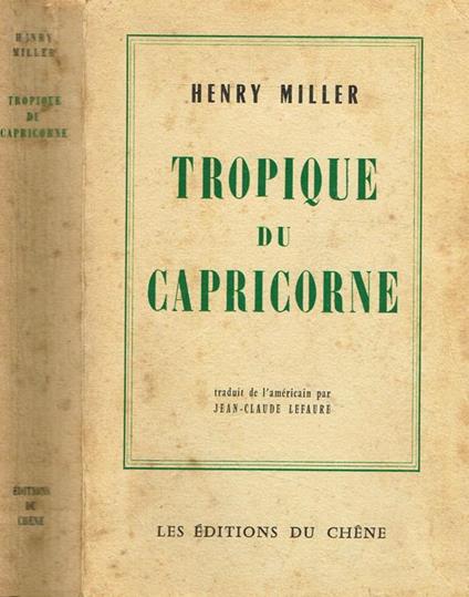 Tropique Du Capricorne - Henry Miller - copertina