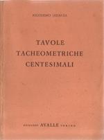 Tavole tacheometriche centesimali. con Tavola per la conversione degli angoli sessagesimali in centesimali ed altra dei valori di cotg da. Og. 200 fino ad. Ig. 40