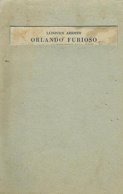 Orlando Furioso - Ludovico Ariosto - copertina