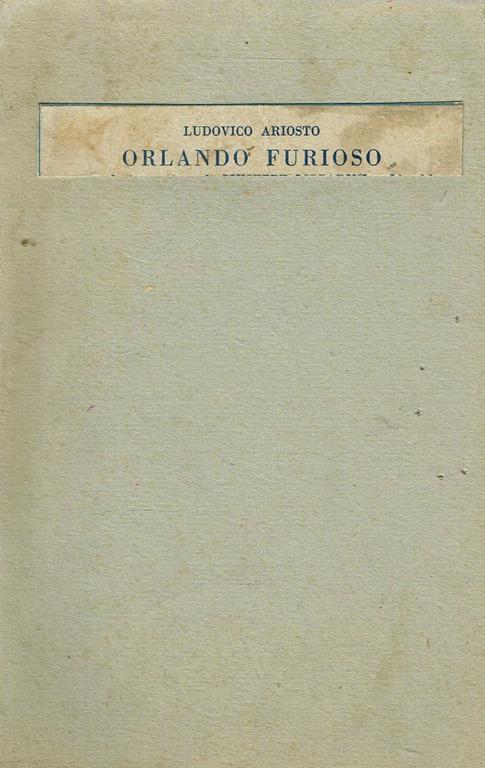Orlando Furioso - Ludovico Ariosto - copertina