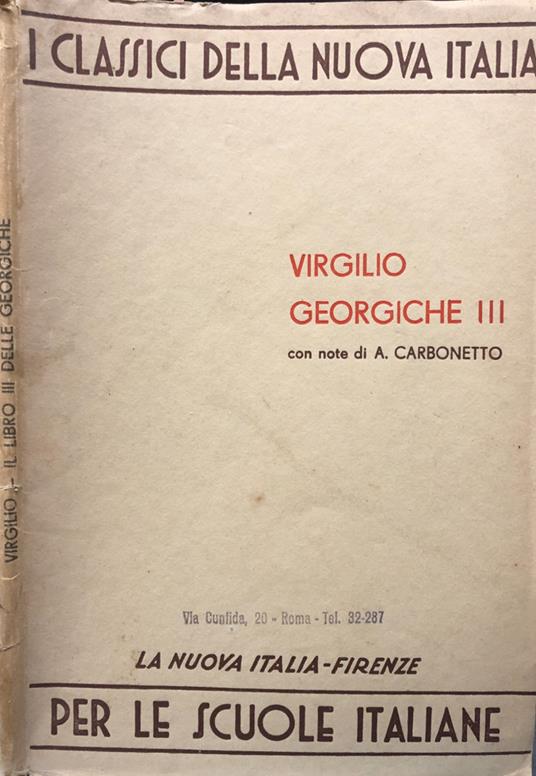Georgiche Iii - Publio Virgilio Marone - copertina