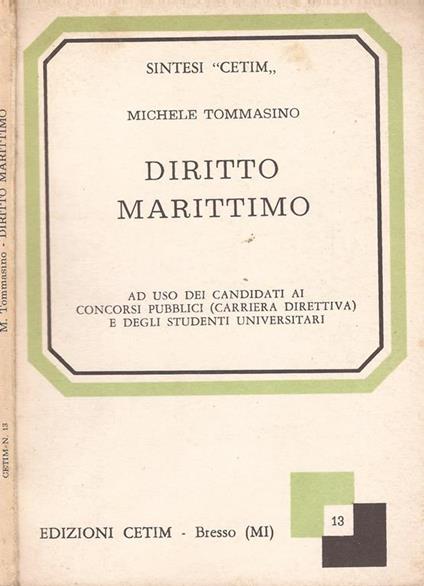 Diritto marittimo - Michele Tommasino - copertina