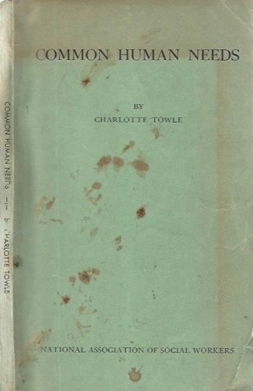 Common Human Needs - Charlotte Towle - copertina