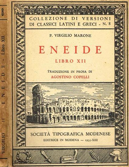 Eneide Libro Xii - Publio Virgilio Marone - copertina