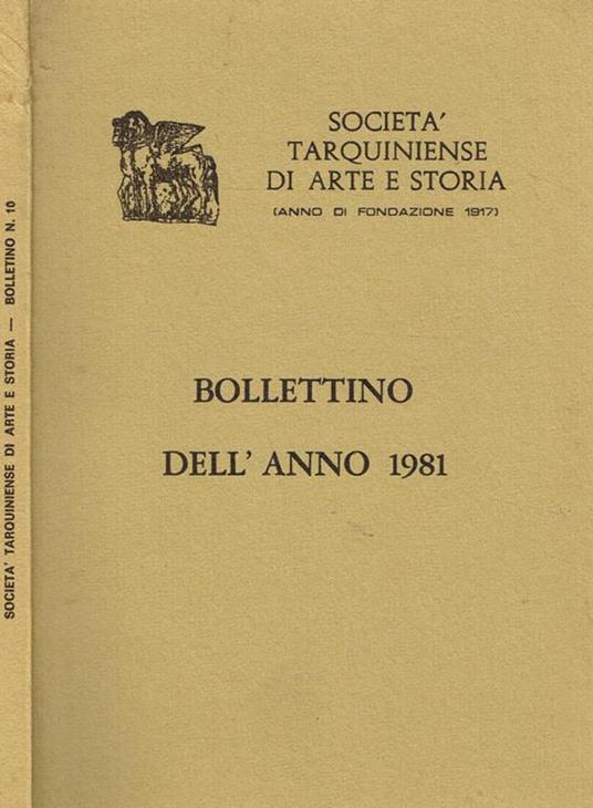Bollettino Dell'Anno 1981 - copertina