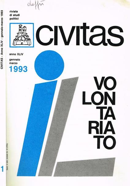 Civitas Anno Xliv N. 1. Volontariato - copertina