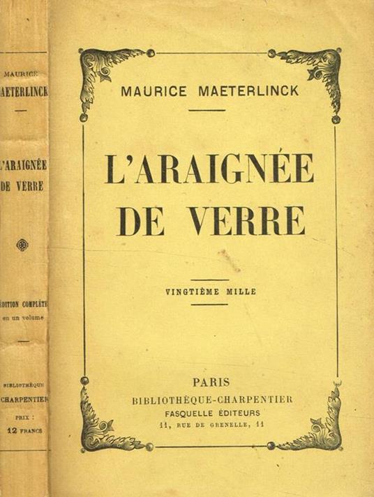 L' Araignee De Verre - Maurice Maeterlinck - copertina