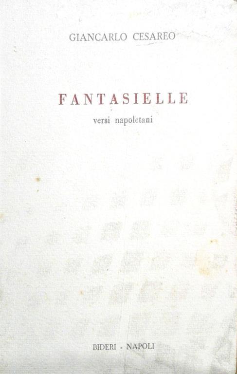 Fantasielle. versi napoletani - Giancarlo Cesareo - copertina