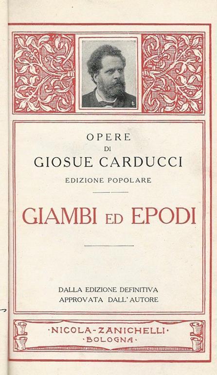 Giambi ed Epodi - Giosuè Carducci - copertina