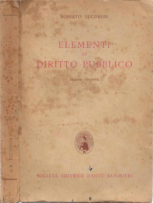 Elementi di Diritto Pubblico - Roberto Lucifredi - copertina