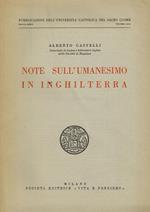 Note Sull'Umanesimo In Inghilterra